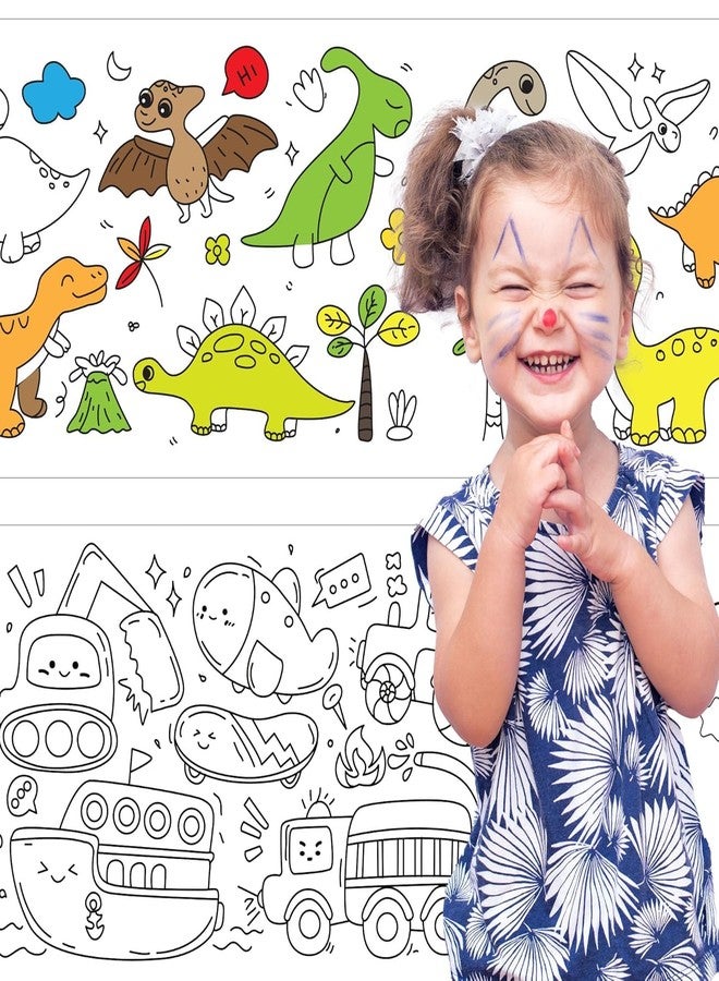 Virav 2 Pcs Coloring Drawing Paper Roll for Kids, 300 x 30 cm, Pack of 2 Rolls, DIY Painting Drawing Paper Rolls for Toddler, Ideal Gift for Class Home Birthday Party - Image 1